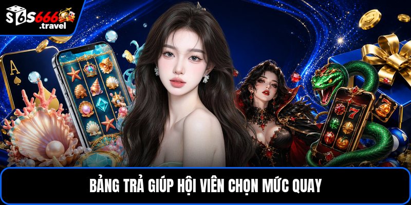 Bảng trả giúp hội viên chọn mức quay